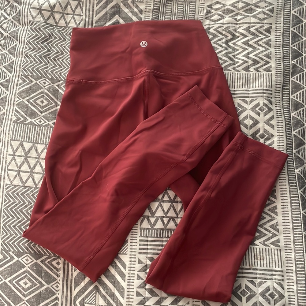 COPY - maroon/dark red lululemon leggings